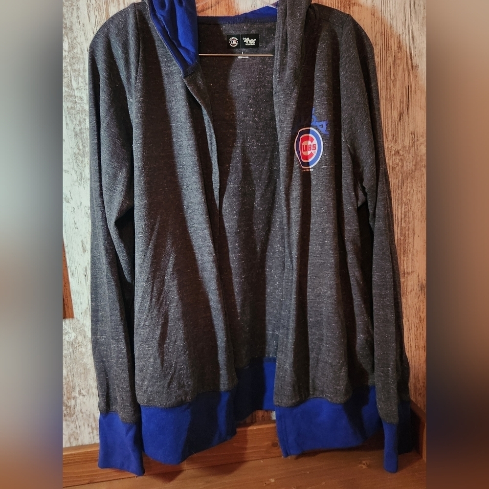 Chicago Cubs Gray and Blue Women's Cardigan